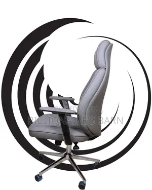 Grey Executive Leather Office Chair (Comfy) — Only a Few Left
