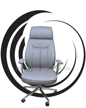 Grey Executive Leather Office Chair (Comfy) — Only a Few Left