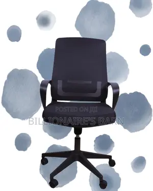 Black Ergonomic Mesh Office Chair | Quiet-Roll Swivel Base