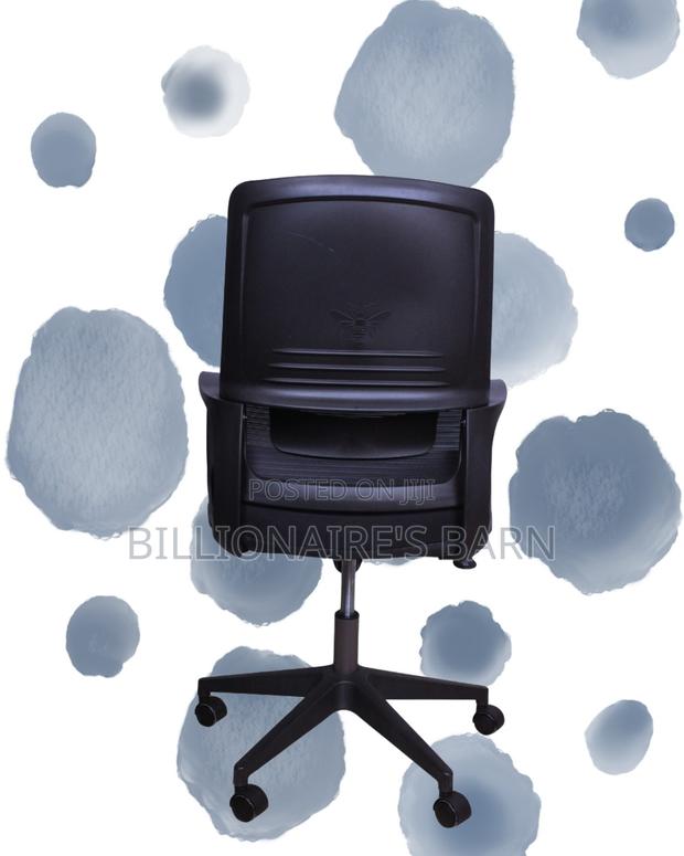 Black Ergonomic Mesh Office Chair | Quiet-Roll Swivel Base - thumbnail 3