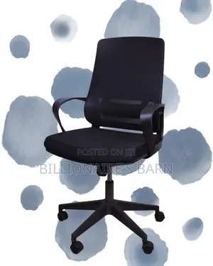 Black Ergonomic Mesh Office Chair | Quiet-Roll Swivel Base