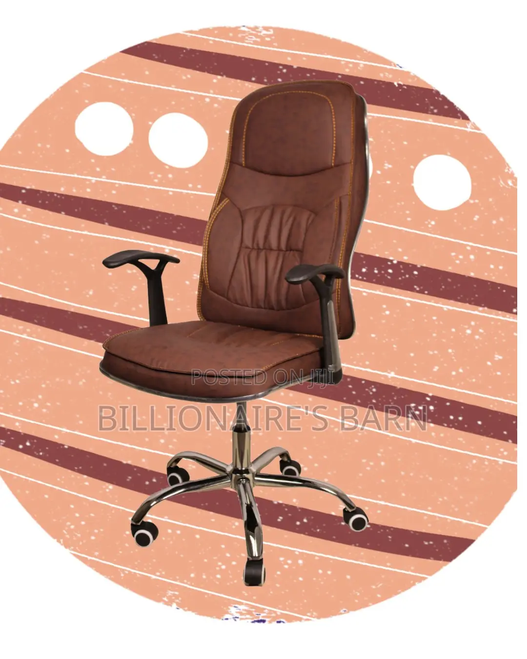 Comfy Ergonomic Executive Leather Chair | Swivel Base