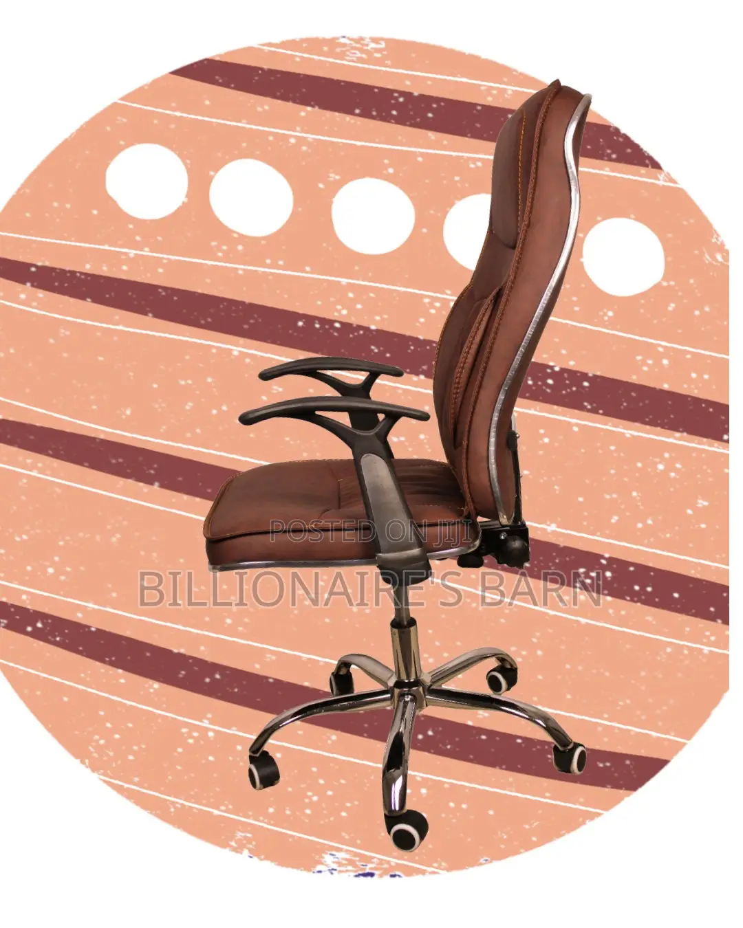 Comfy Ergonomic Executive Leather Chair | Swivel Base