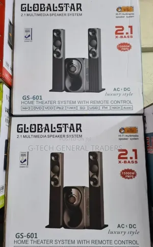 Globalstar 2.1 Channel X-bass Multimedia Speaker System Tall Boy