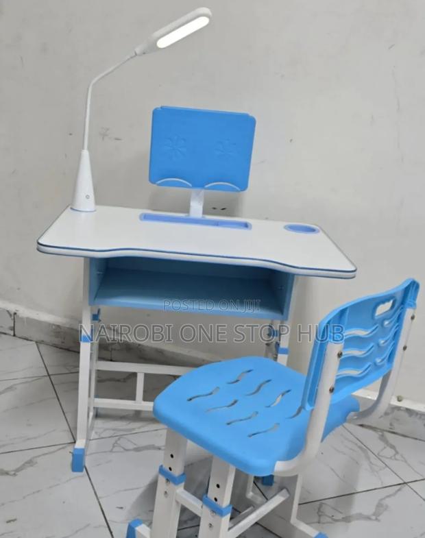 Kids Study Table With a Chair and and Rechargeable Led Light - main view