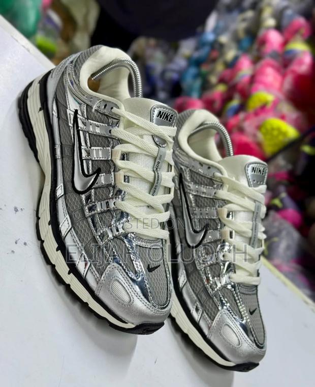 Nike P_6000 PRM Silver Shoes - main view