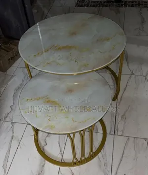 Executive Marble Top Nesting Tables(Glass Effect Large)