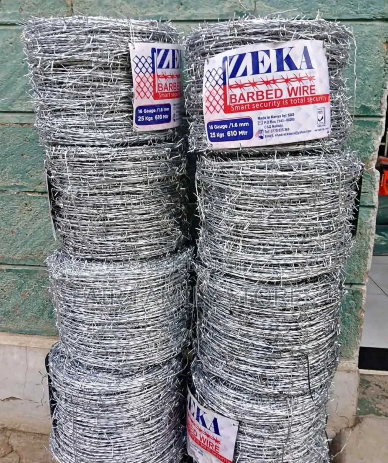 610 Meters, Galvanized Berbed Wire
