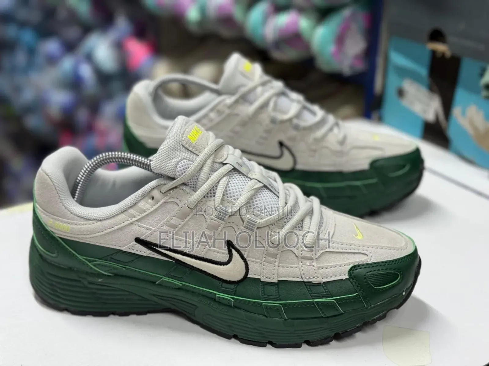 Nike P_6000 PRM Green Grey Trainer Shoes