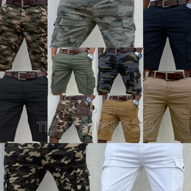 Khaki Combat Casual Cargo Plain Side Pocket Shorts