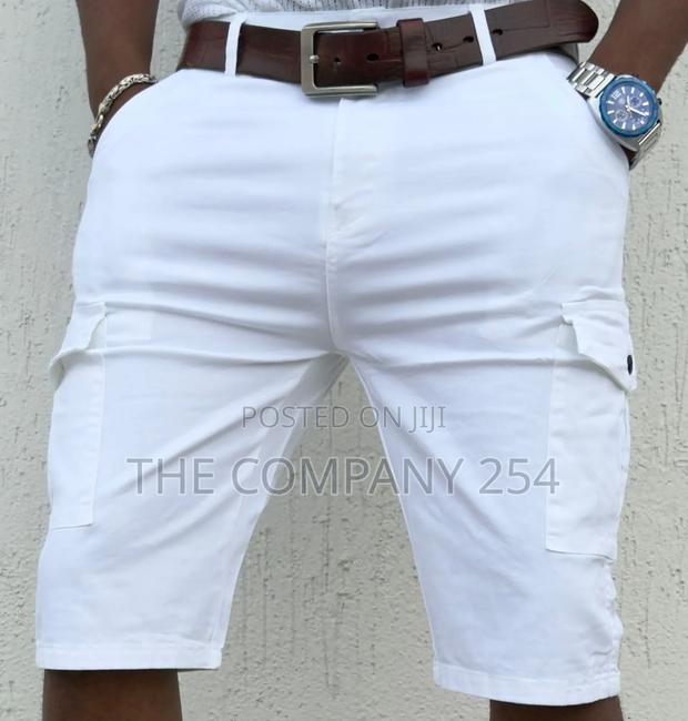 Khaki Combat Casual Cargo Plain Side Pocket Shorts - thumbnail 4