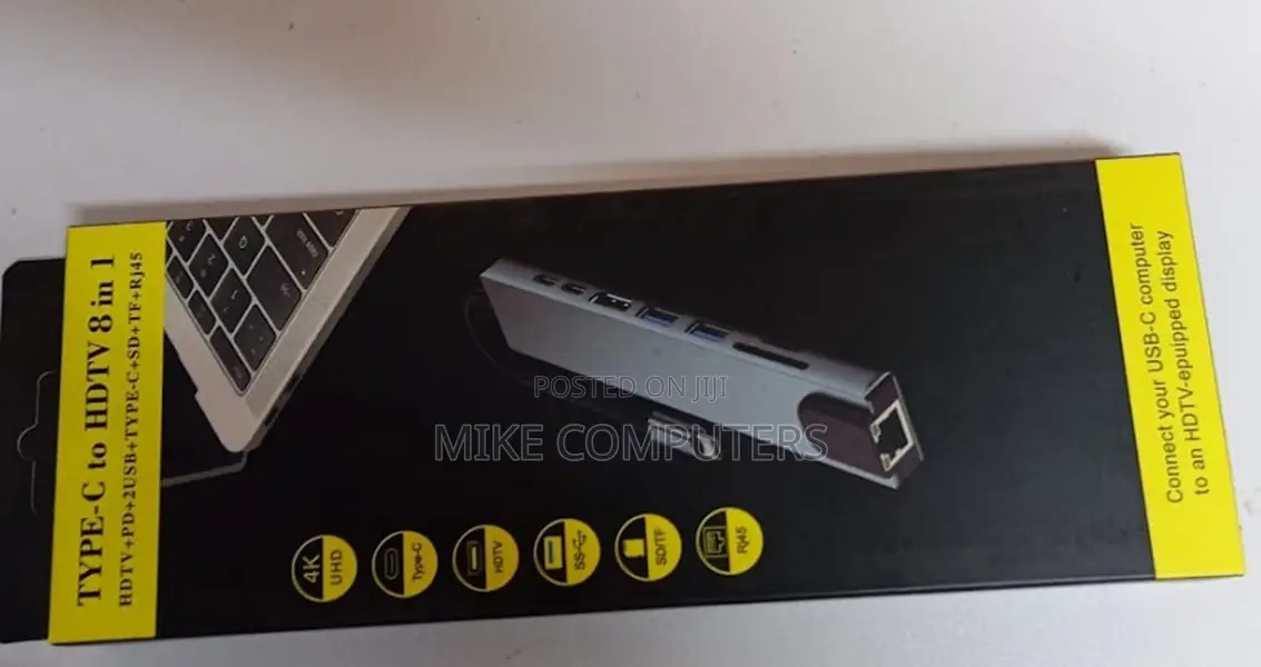 Type C to HDTV Hub 8 in 1 Usb-C Multifunction