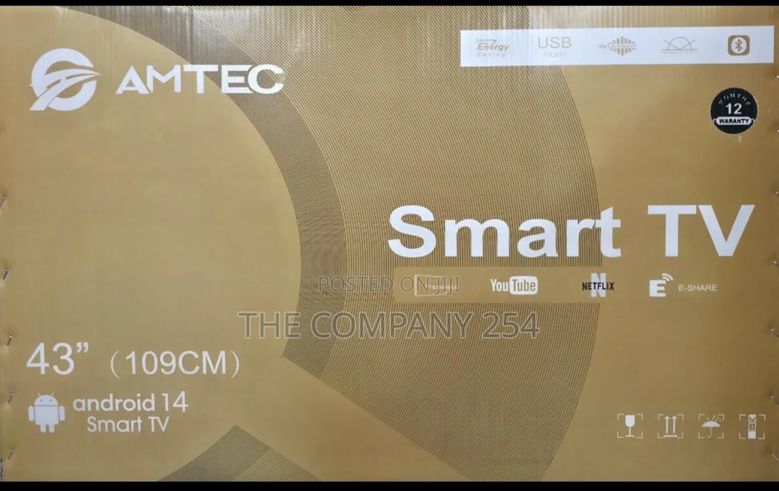 Amtec 43" Smart Android Tv at 20,800