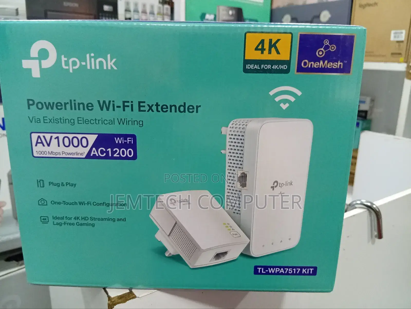 Tp-Link Powerline Ac Ac1200 Av1000 Gigabit Wi-Fi Kit Tl-Wpa7517
