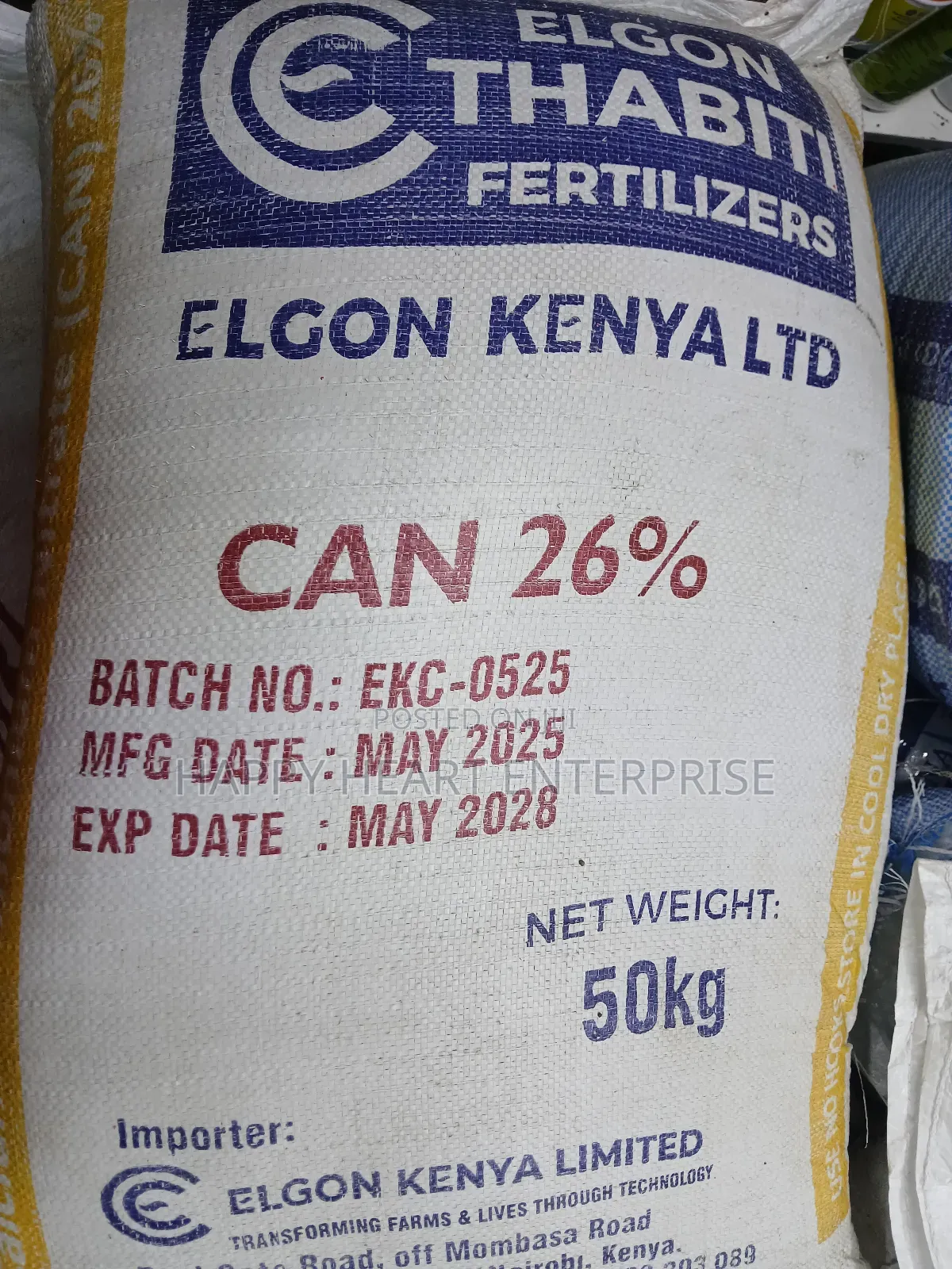 Can 26%Top Dressing Fertiliser 50kgs