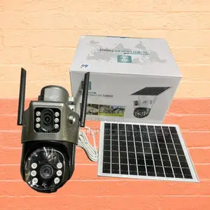 Full Hd Clear Night Vision 4g Dual Lens Solar Camera With Two-Way Talk