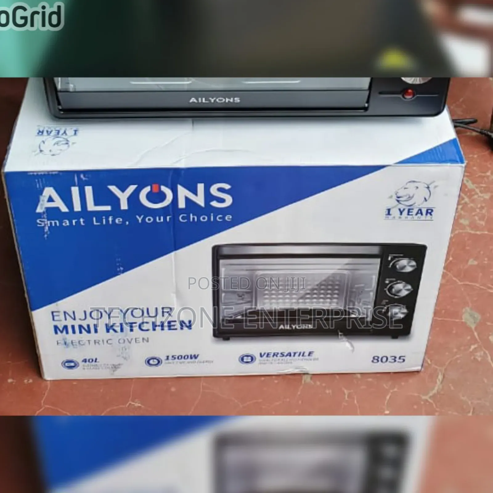 Ailyons Eo-8035 40l Electric Oven With 3 Adjustable Rack Position 