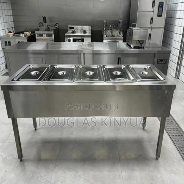 Stainless Steel Commercial Bain Marine/ Food Warmer (5partition):