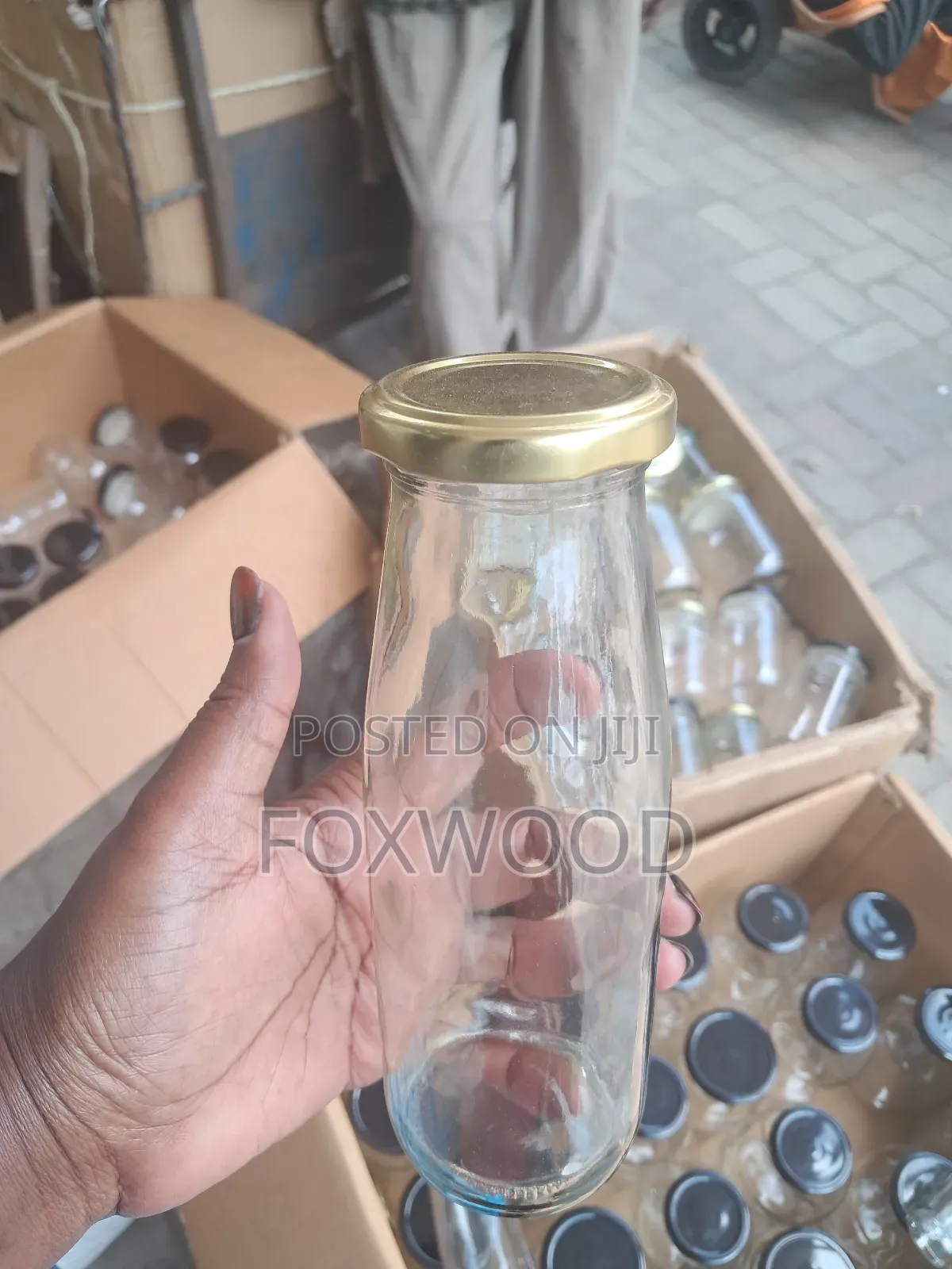 450 Ml Glass Bottles With Lids 6pcs Available