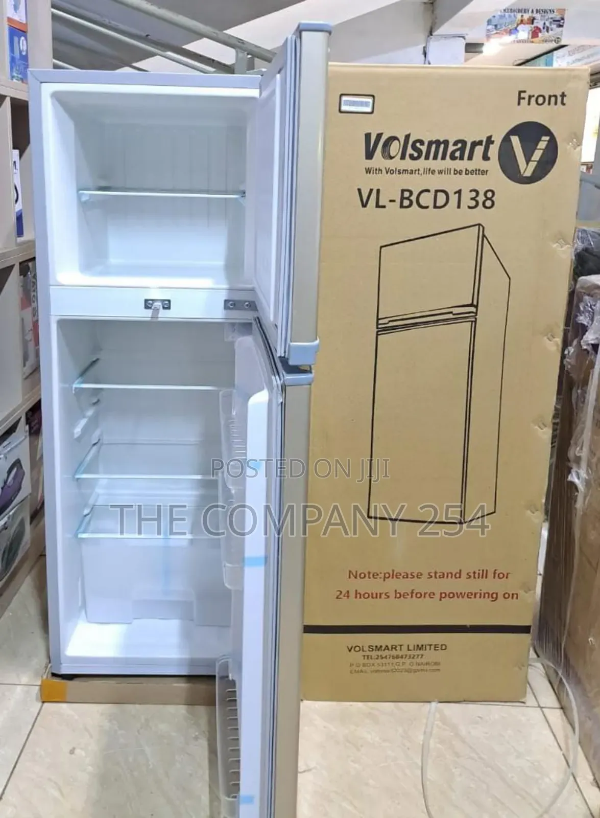 Double Door Refrigerator 138l Top Mounted Freezer Silver Colour