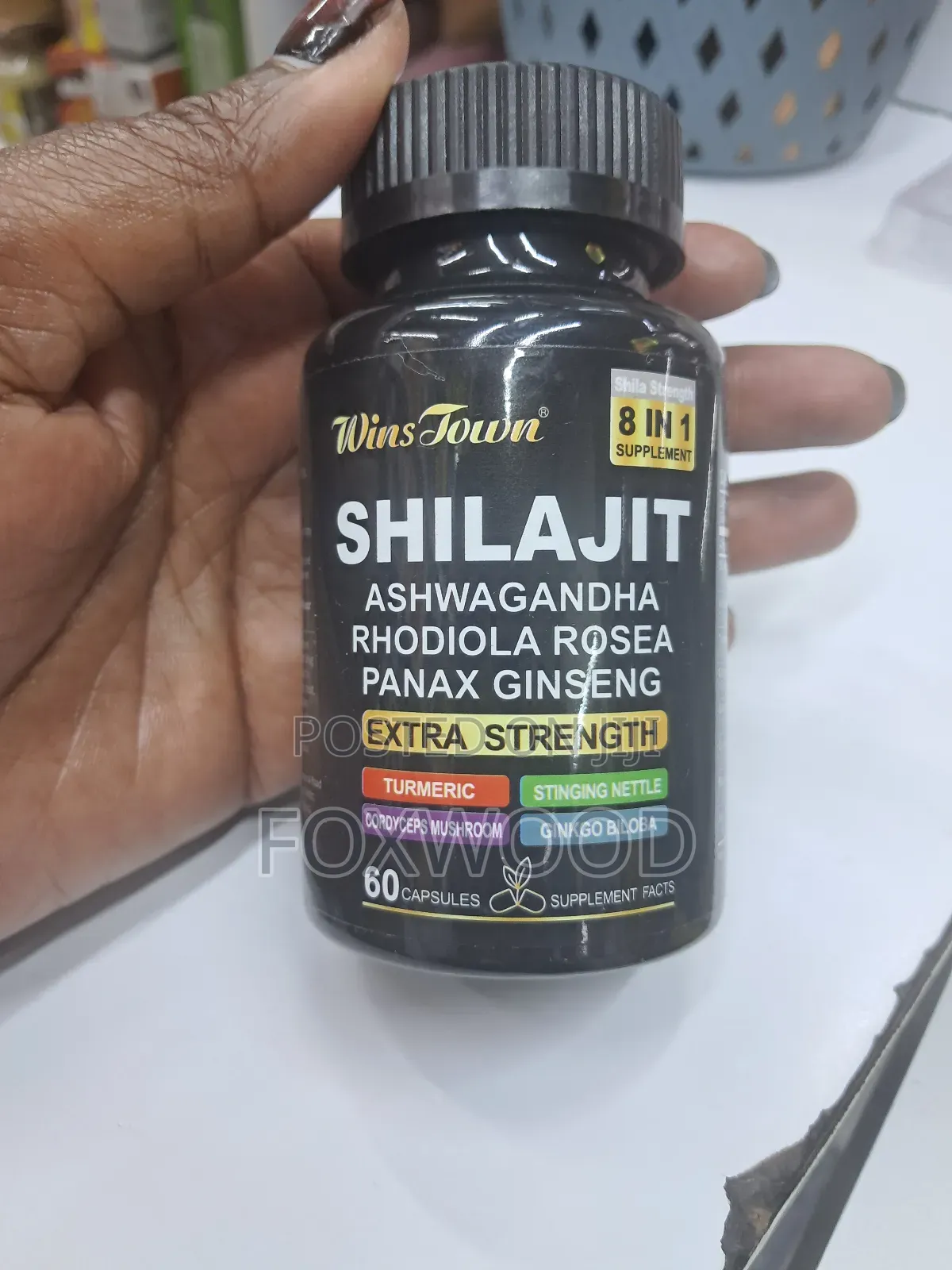 Wins Town Shilajit 8-in-1 Supplement Capsules.