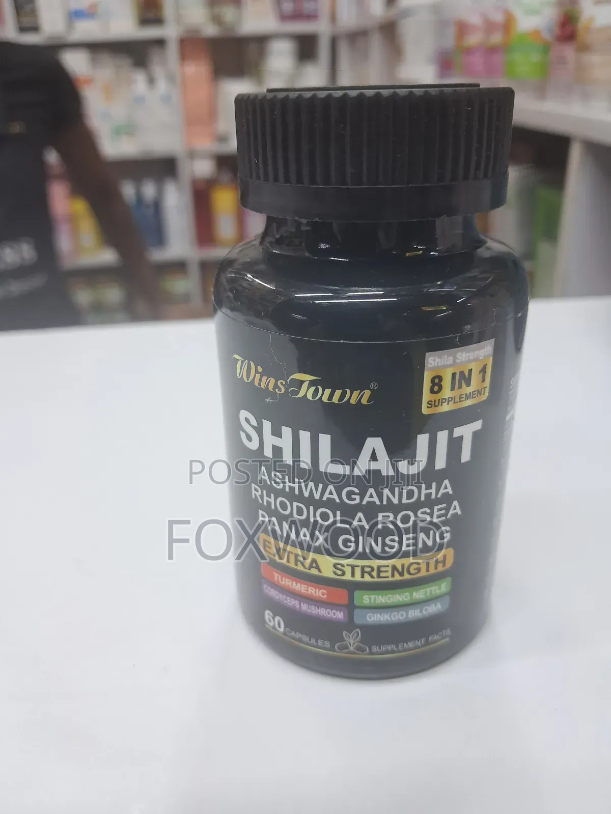 Wins Town Shilajit 8-in-1 Supplement Capsules.