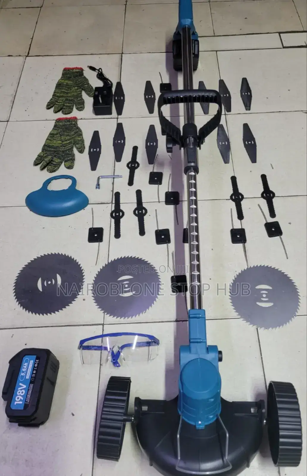 198v Cordless Brush Cutter With Battery