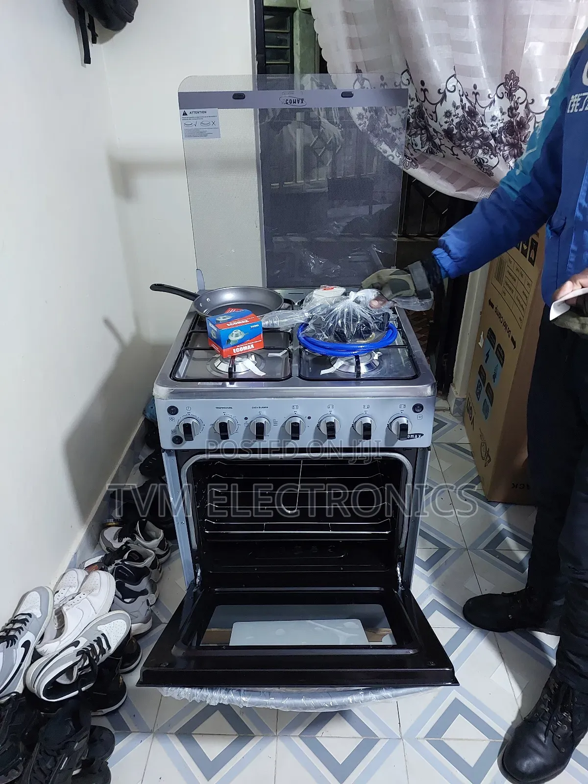 Ecomax 60×60 3+1 Cooker Electric Oven Rotisserie Free Accessories