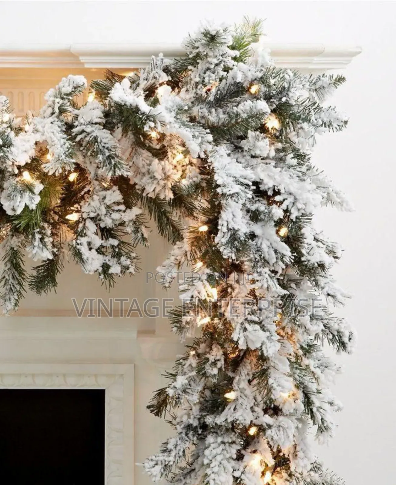 Christmas Snow Flocked Garland