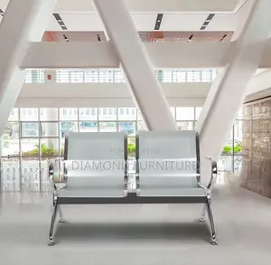 Office Furniture; Durable {2-Link Steel} Office Waiting Bench