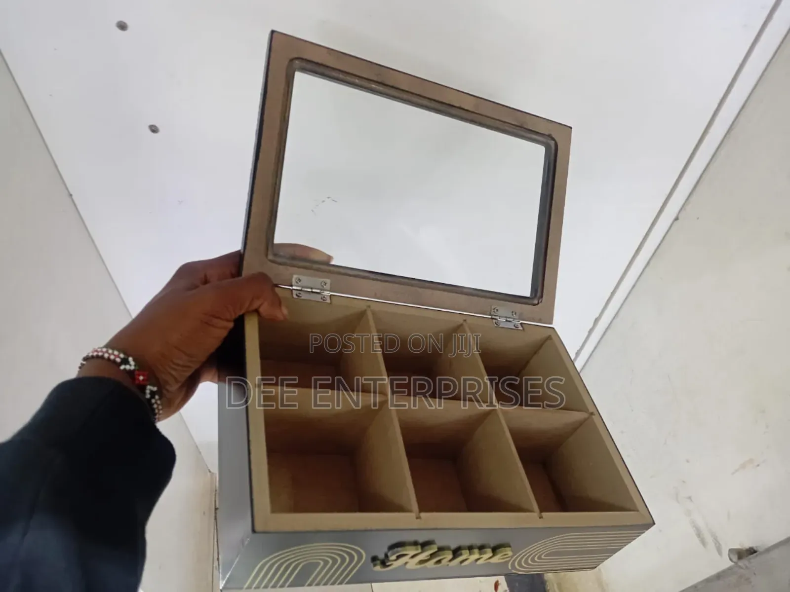 6 Compartments Wooden Teabag / Coffee Organizer