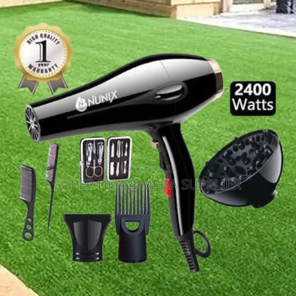 Nunix Hd-77c Professional Hair Blow Dryer With High Heat and Speed