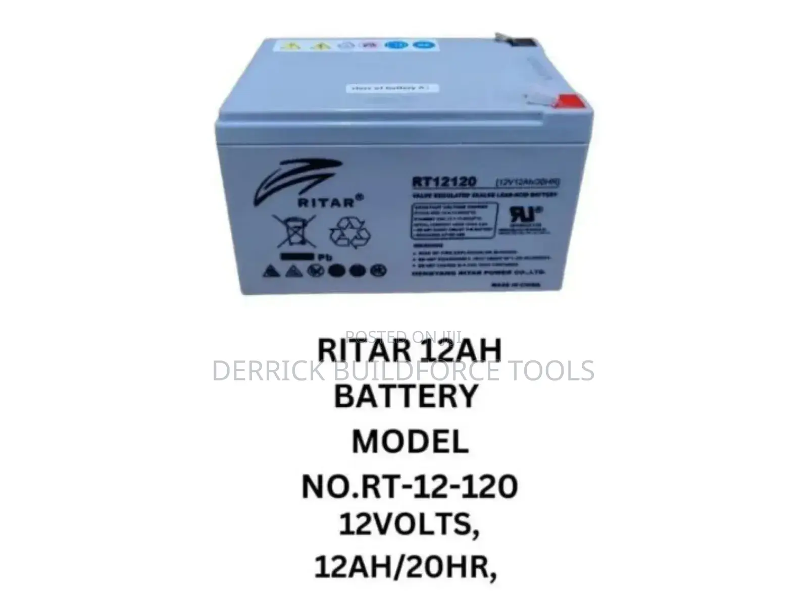 Ritar 12v 12ah 20hrs Battery