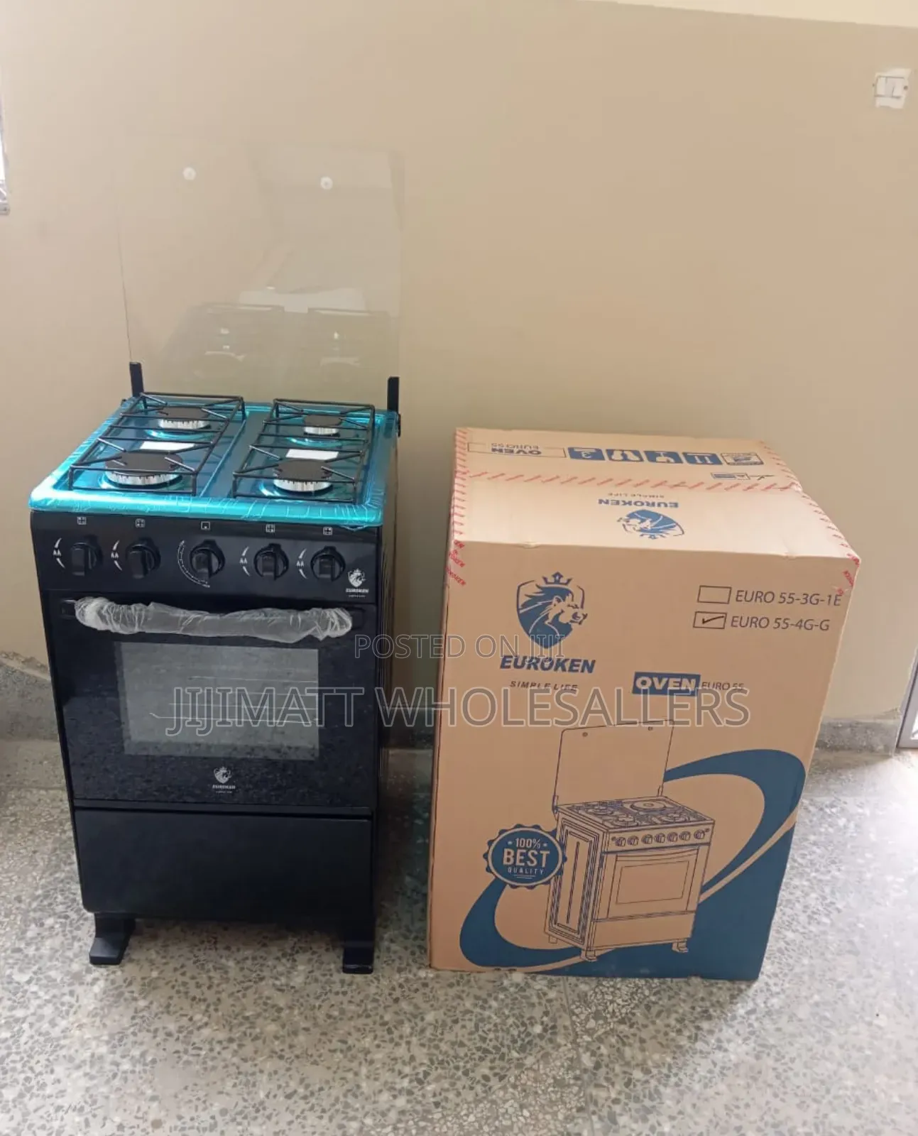 Euroken Standing Cooker With Gas Oven Cooker