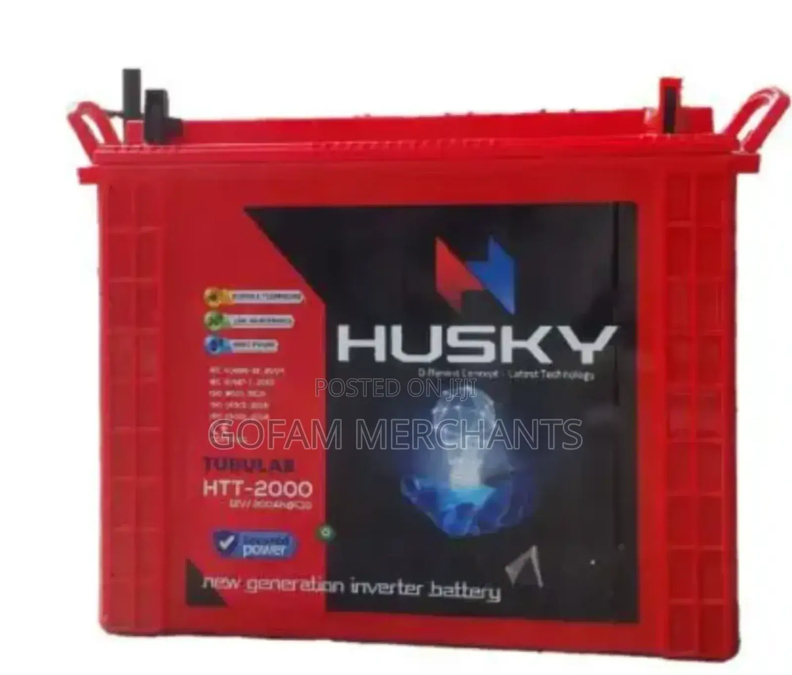 Husky Tall Tubular Battery 200ah With Acid Made in India