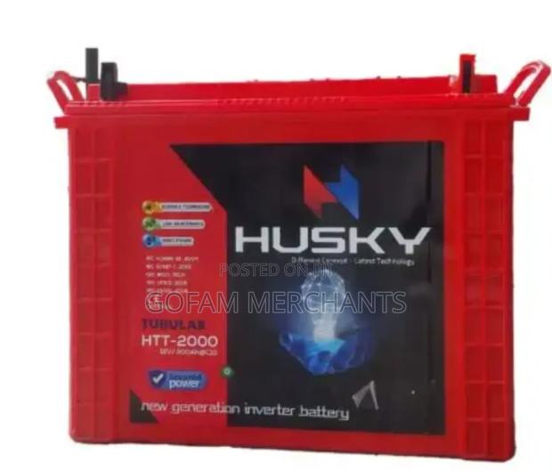 Husky Tall Tubular Battery 200ah With Acid Made in India