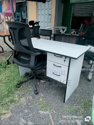 White Office Desk and Chair