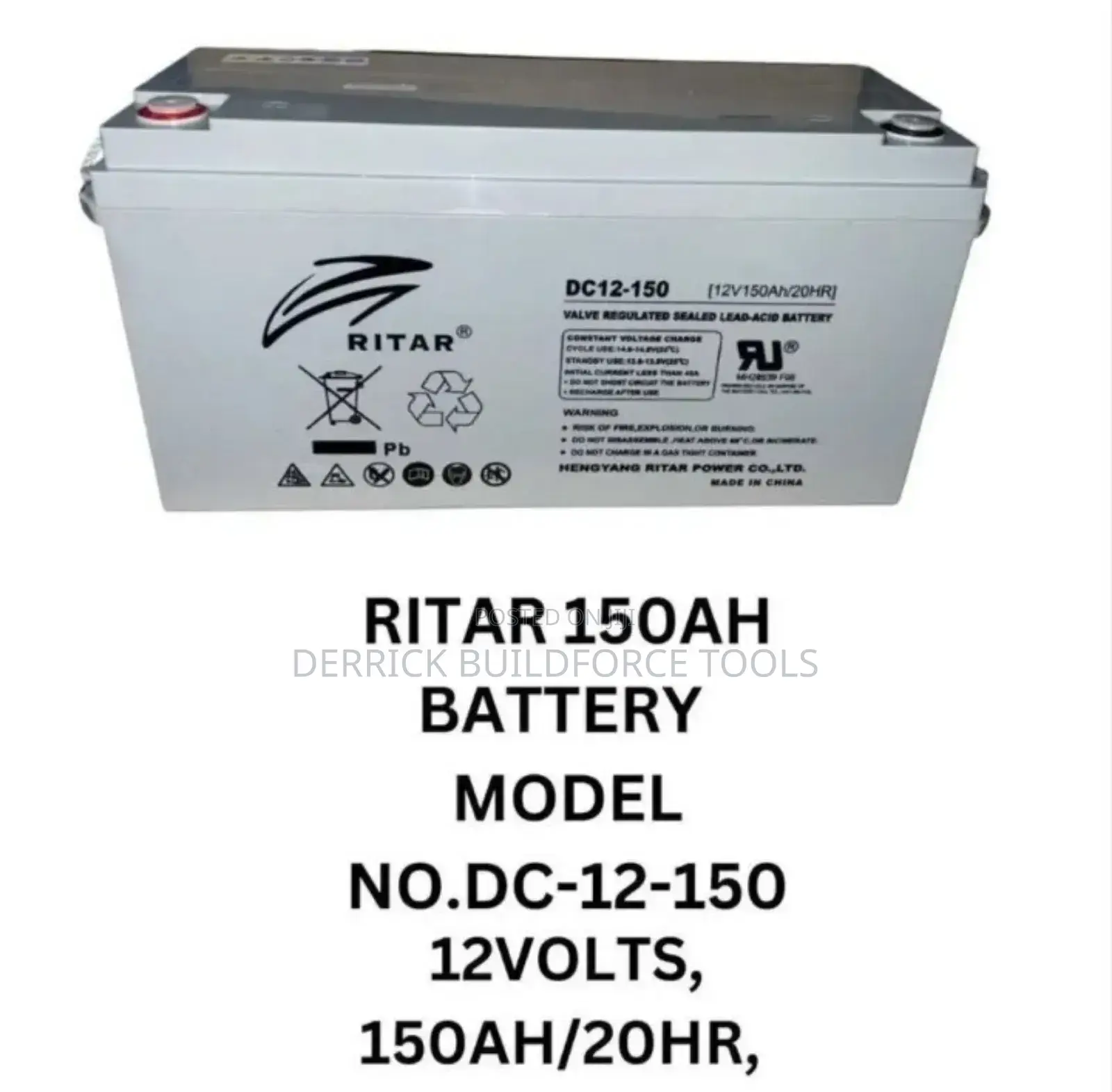 Original Ritar 12v 150ah Heavy Duty Battery