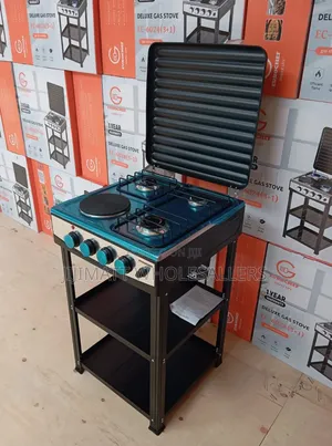 Eurochef 3 Gas +1 Electric Standing Cooker With Shelves