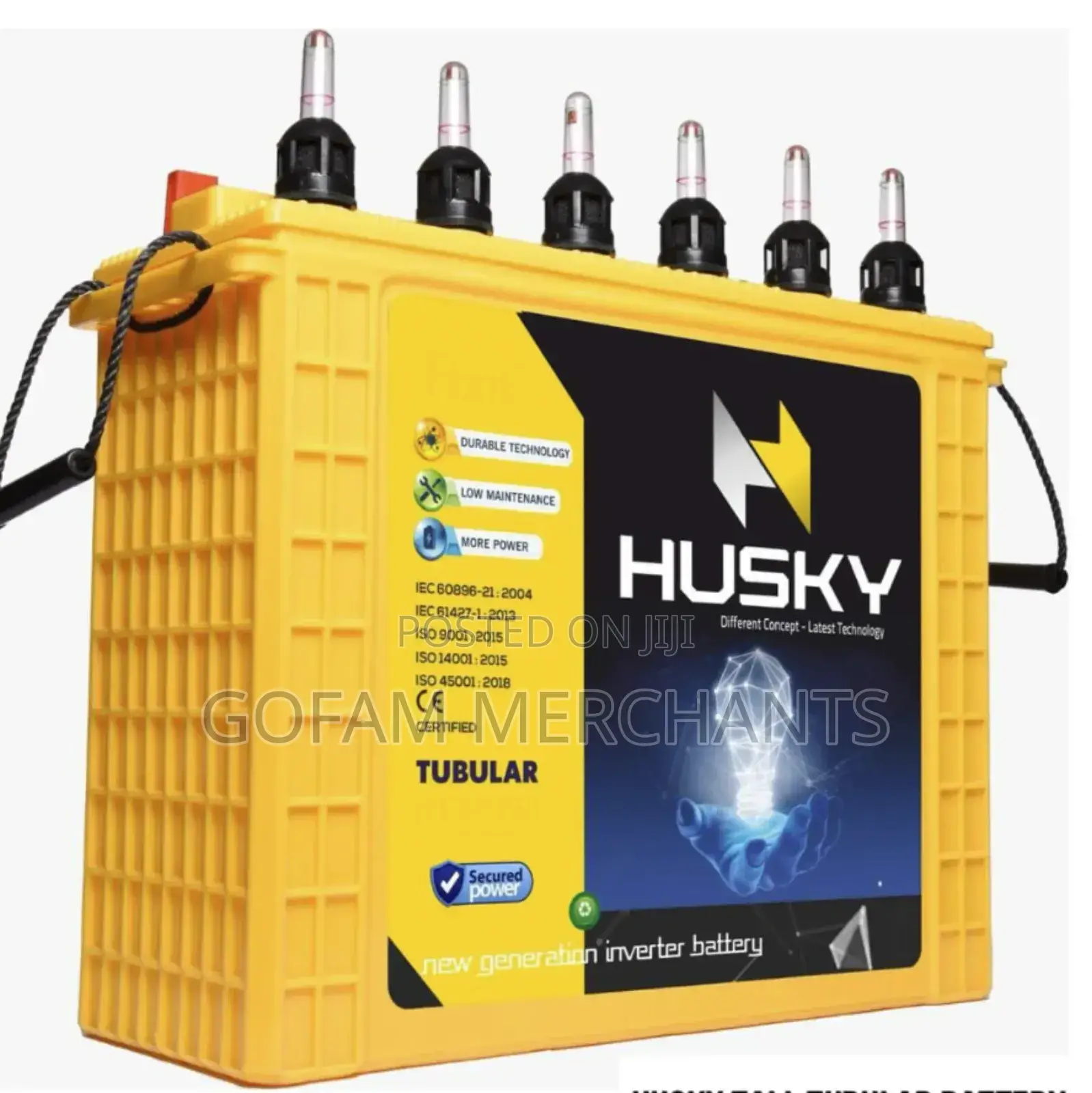 Husky Tall Tubular Battery Made in India 250ah With Acid