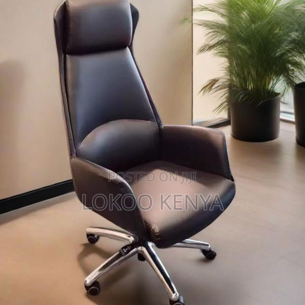 Office Chair : Black Tall Back Desk Chair - thumbnail 2