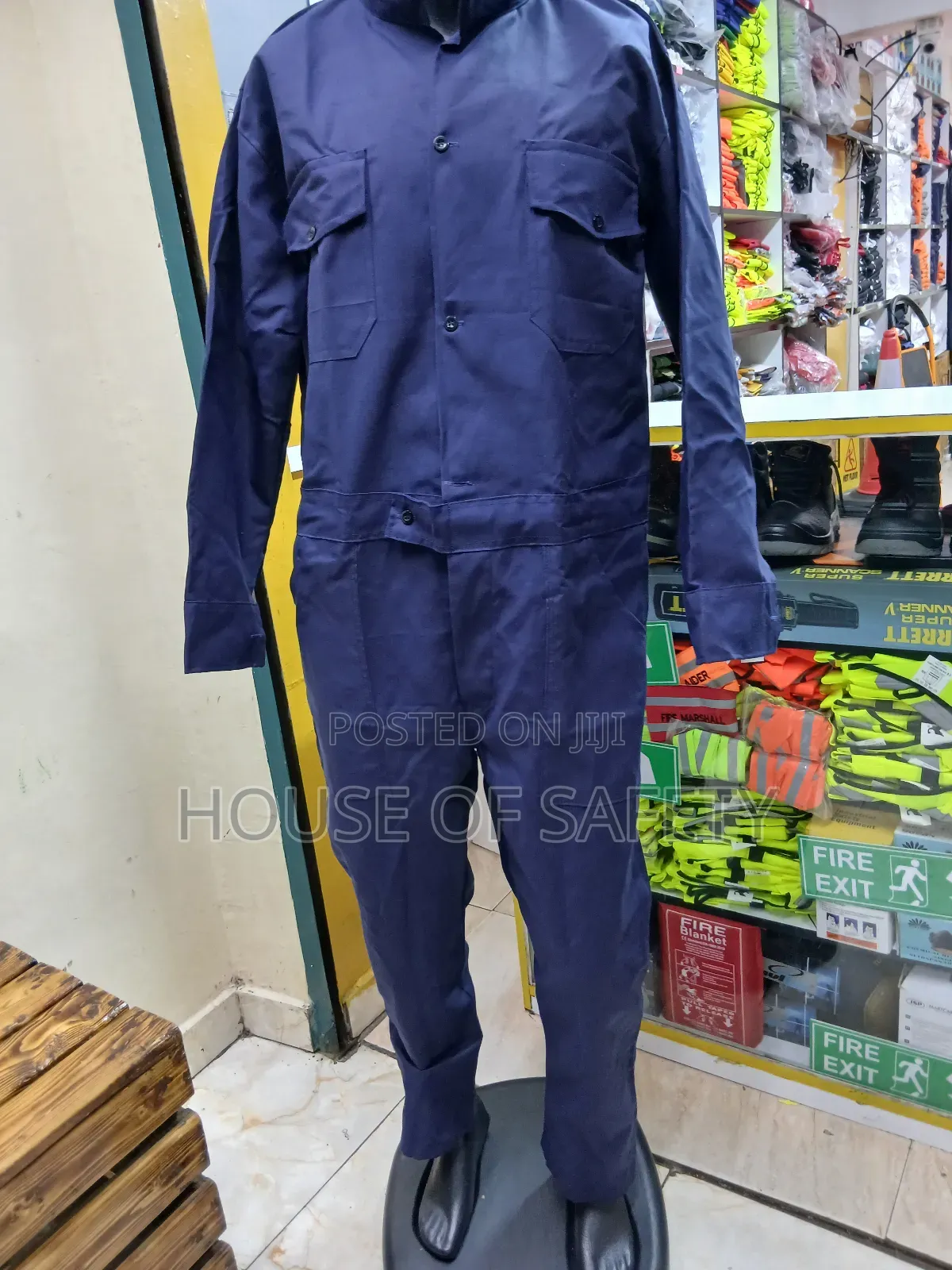 Coveralls Color Navy Blue Tetrex Materials
