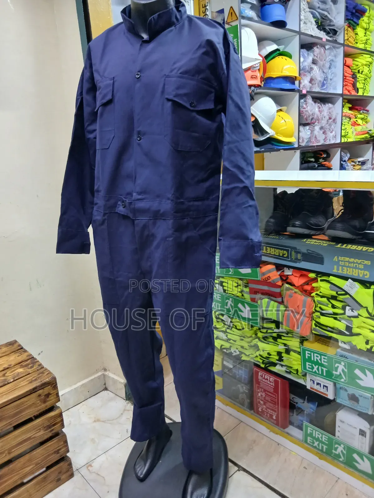 Coveralls Color Navy Blue Tetrex Materials