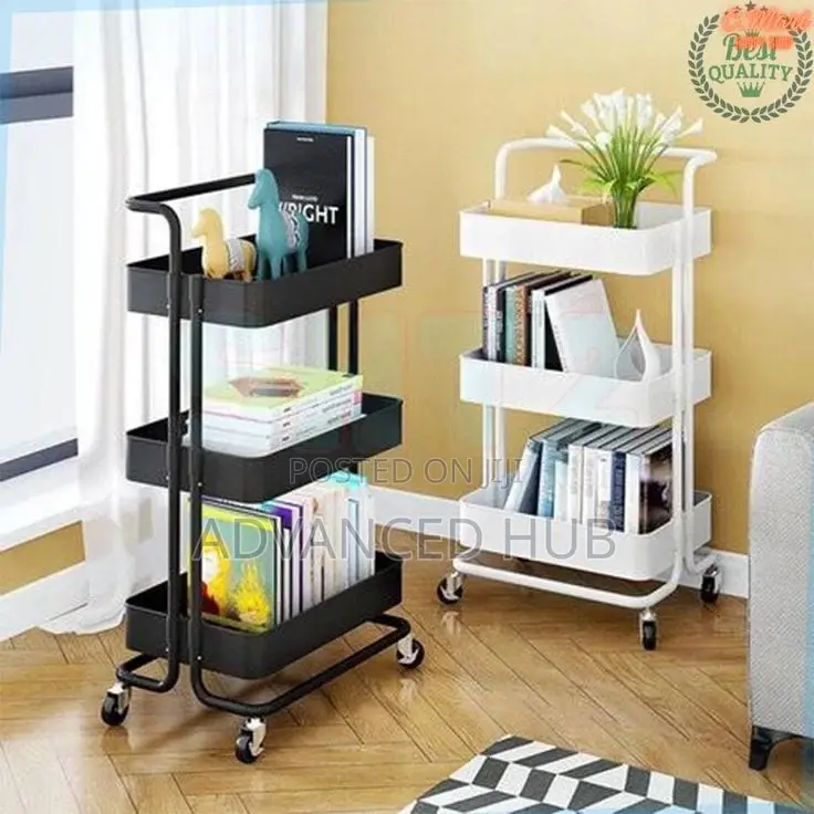 Multipurpose 3 Tier Metallic Trolley