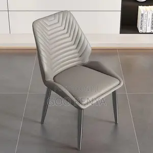 Home Dining Chair; Sleek Leather Dining Chair Without Arms
