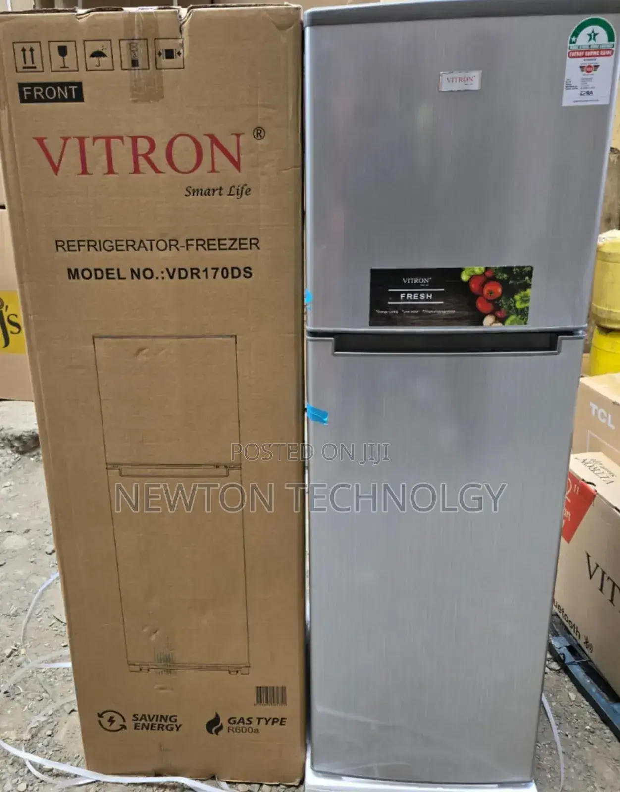 Vitron Vdr170ds 170 Liters Double Door Fridge - Silver Hairline