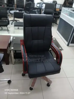 High-End Black Leather Chair