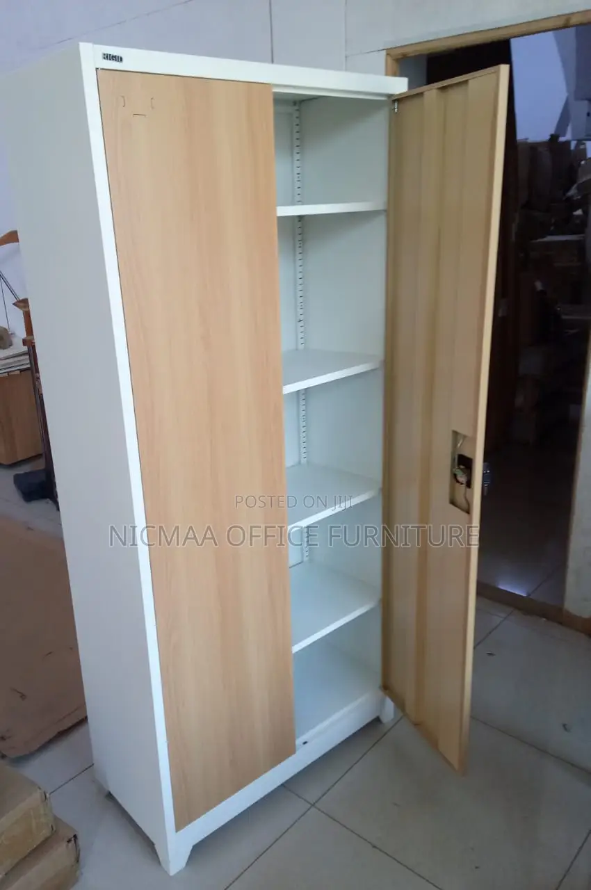 Sleek Storage Solution Metallic Cabinet