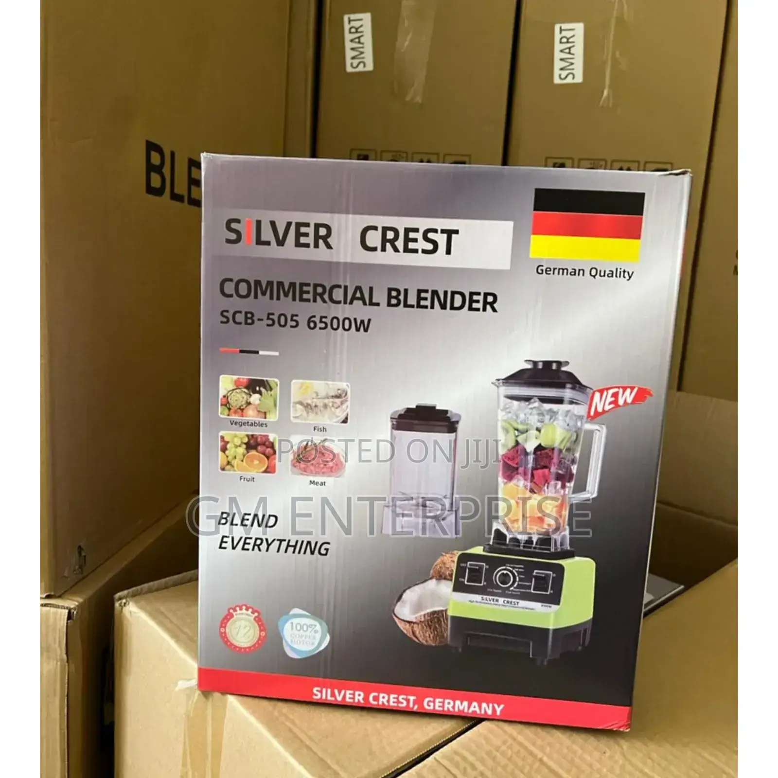 *2in1 Silver Crest Commercial Heavy Duty Blender