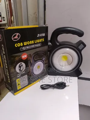 Cob Work Emergency Light Long Range Light Rechargeable With Usb/Solar
